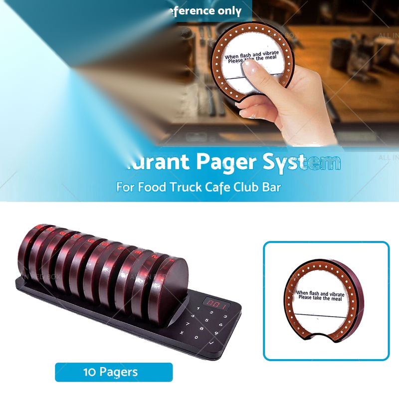 Food Truck Cafe Club AU 10 x Wireless Restaurant Pager System