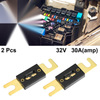 Car Truck Motorcycle Boat Audio CDs 2 x 30A ANL Fuse
