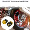 Bike 14mm Aluminum Alloy Plastic Motorcycle Slider Frame / 2 x Gold Tone