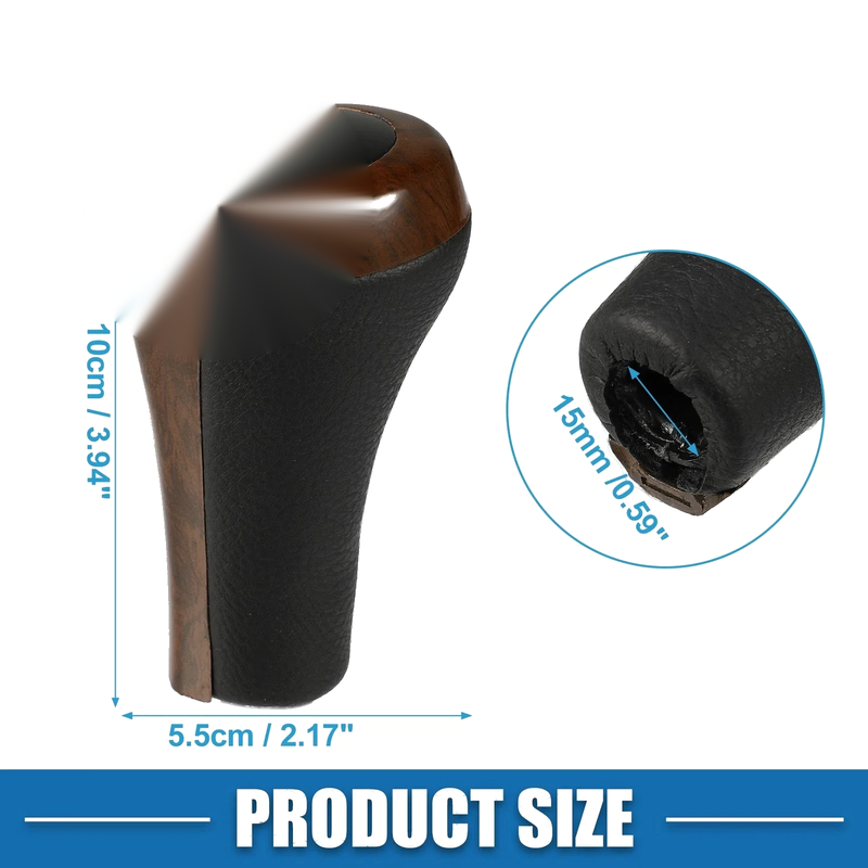 BMW Black Red Wood Pattern 6 Speed Automatic Transmission Gear Shift Knob