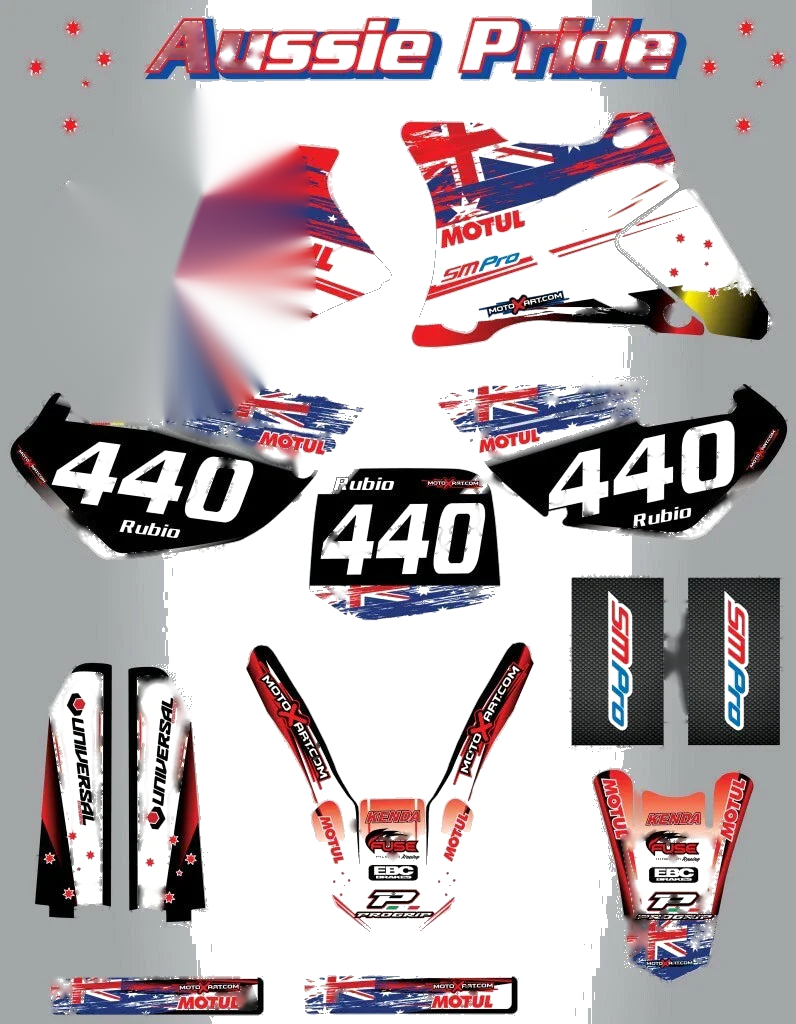Honda NX Bros Custom Graphic Kit - Aussie Pride