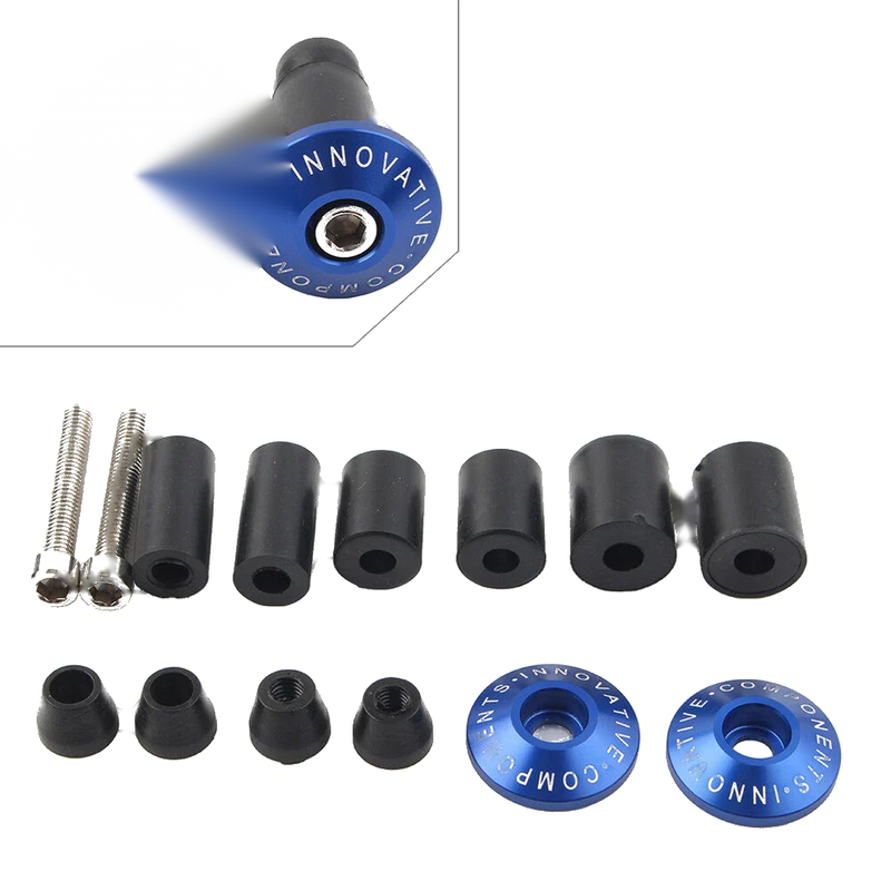 Motorcycle Dirt Bike Blue 7/8'' Handlebar End Caps
