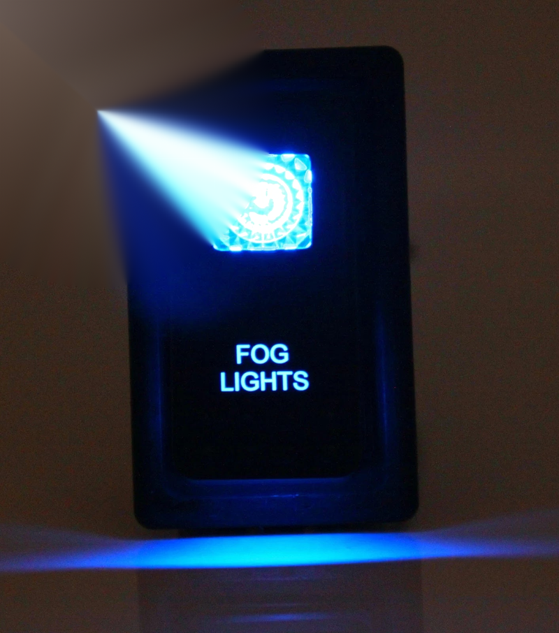 Dual LED Backlit FOG LIGHTS Rocker Switch