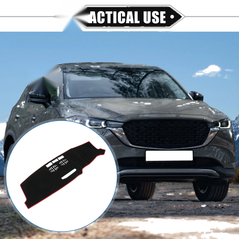 Mazda CX-5 2016-2023 Black Red Dashboard Cover Mat
