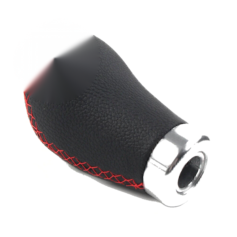 Car Black 5 Speed Leather Manual Gear Shift Lever Head