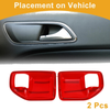 Jeep Wrangler JK (2011-2017) Red Interior Door Handle Bowl Cover Trim