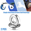 2 x 6208ZZ 40x80x18mm Car Single Row Deep Groove Ball Bearings Silver Tone