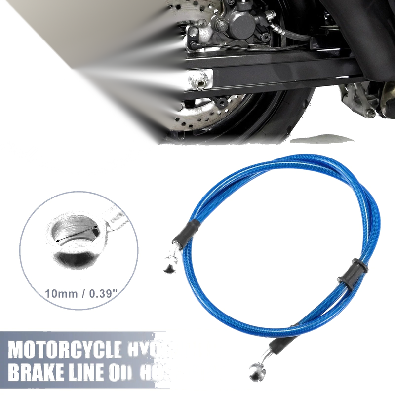Brake Line 35.43 Length 10mm ID / Motorcycle Hydraulic Oil Hose Cable Blue