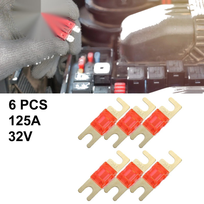Cars Trucks Motorcycles Boats 6pcs 125A AFS Mini ANL Fuse