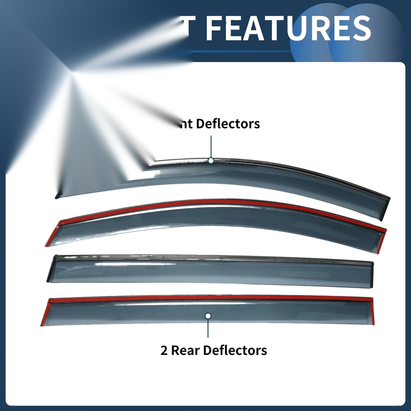 Toyota Sienna 2021-2024 Side Vent Visor Black 1 Set Window Deflectors