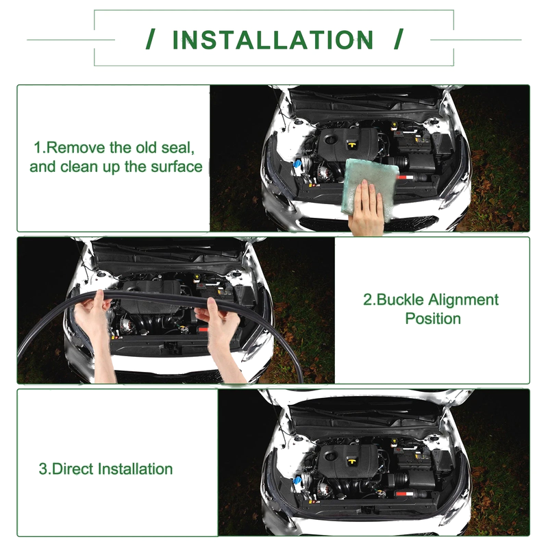 Honda Civic (2012-2015) Black 1 x Piece Rear Engine Hood Sealing Strip