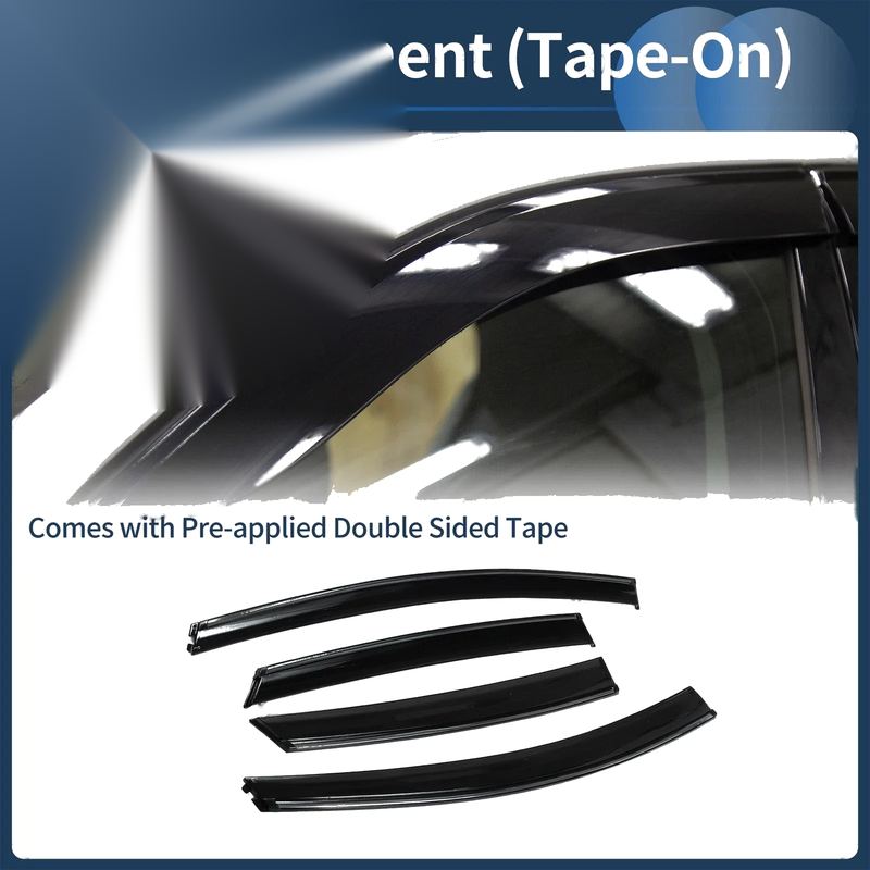 Ford Focus Side Window Vent Visors Black 2012-2018 Window Deflectors