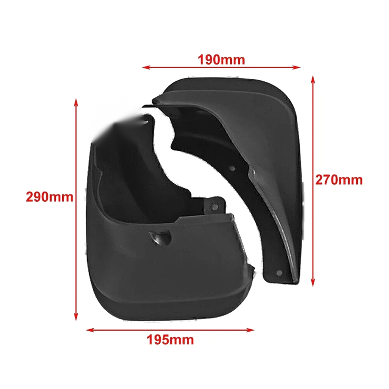 Toyota Corolla Mud Flaps Set Black (1993-1997)