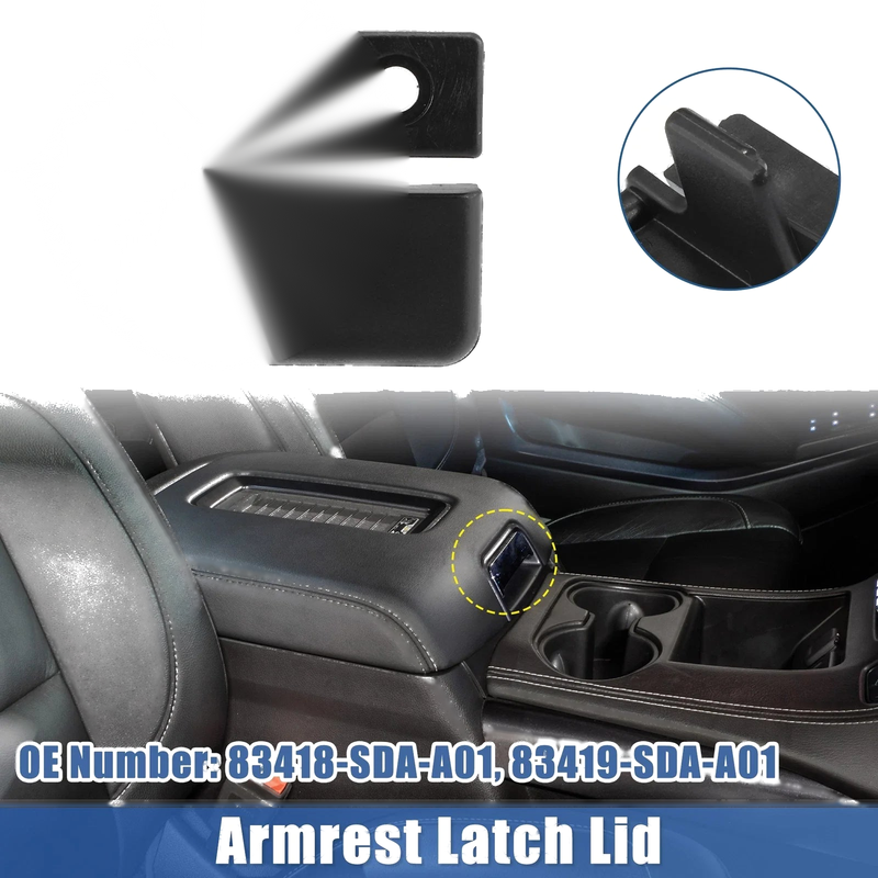 Honda Accord (2003-2007) Black Plastic Armrest Latch Lid