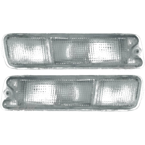 Mitsubishi Triton MK Clear Front Bumper Light Bar Lamps (1996-2006)