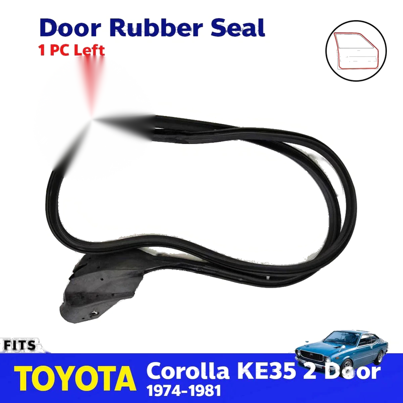 Door Rubber Seal Weatherstrip Left Fits Toyota Corolla KE35 2D Coupe 1974-77