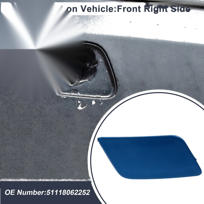 BMW 335i GT Blue Front Right Side Bumper Headlight Washer Nozzle Cover Cap