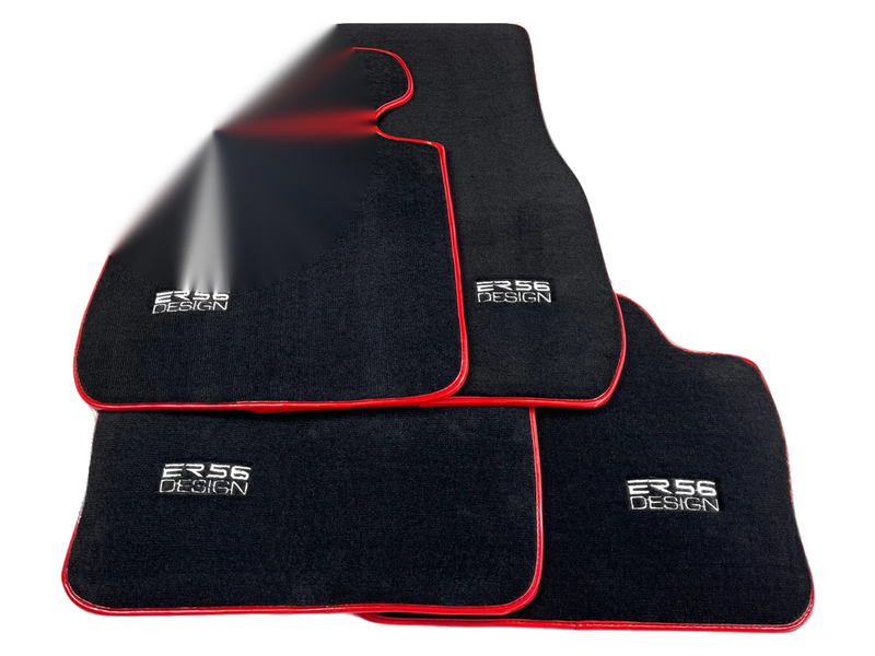 BMW ER56 Design Emblem Red LHD Tailored Floor Mats (1990-2022)