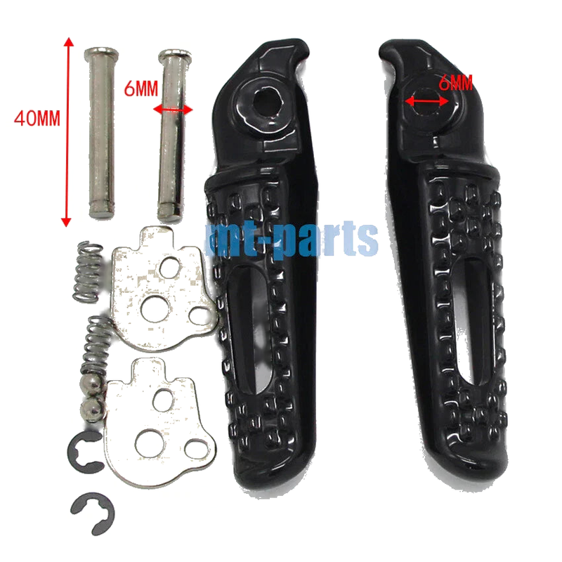 Honda CBR 1000RR Fireblade Black Rear Footrest Pegs (2004-2017)