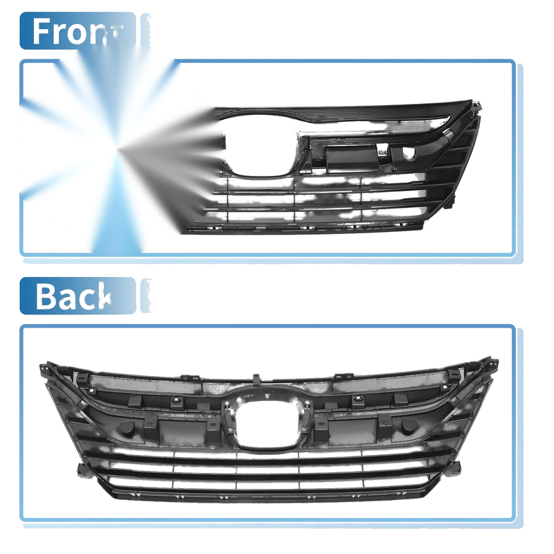 Honda Odyssey 2018-2020 Chrome Silver Tone 1 Set Front Upper Bumper Grille