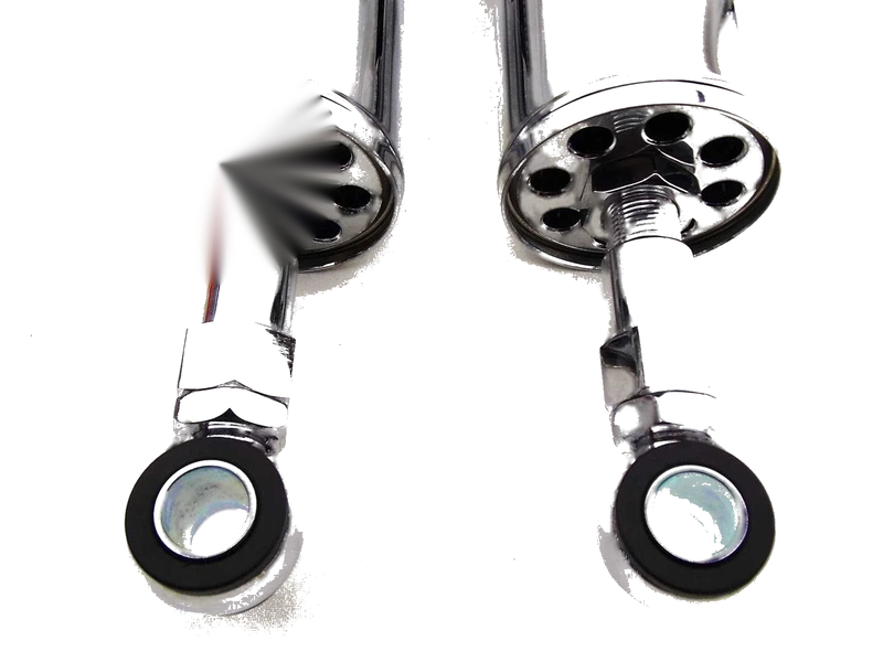 Harley Davidson FXSTB Softail Night Train Chrome Rear Shock Absorbers (1990)