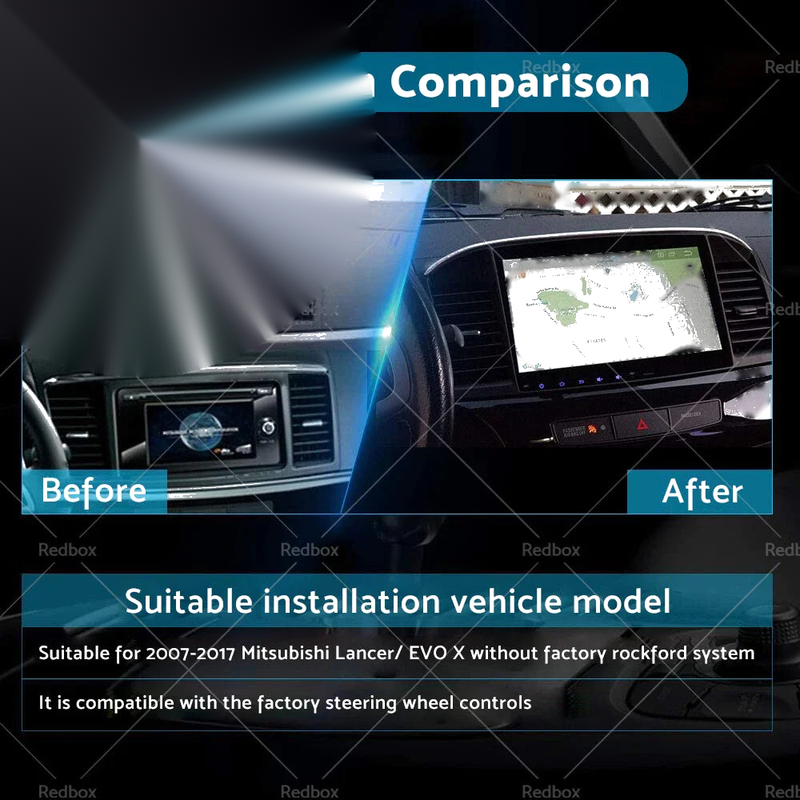 Mitsubishi Lancer 10.1" 32GB Carplay Radio Head Unit GPS (2007-2017)