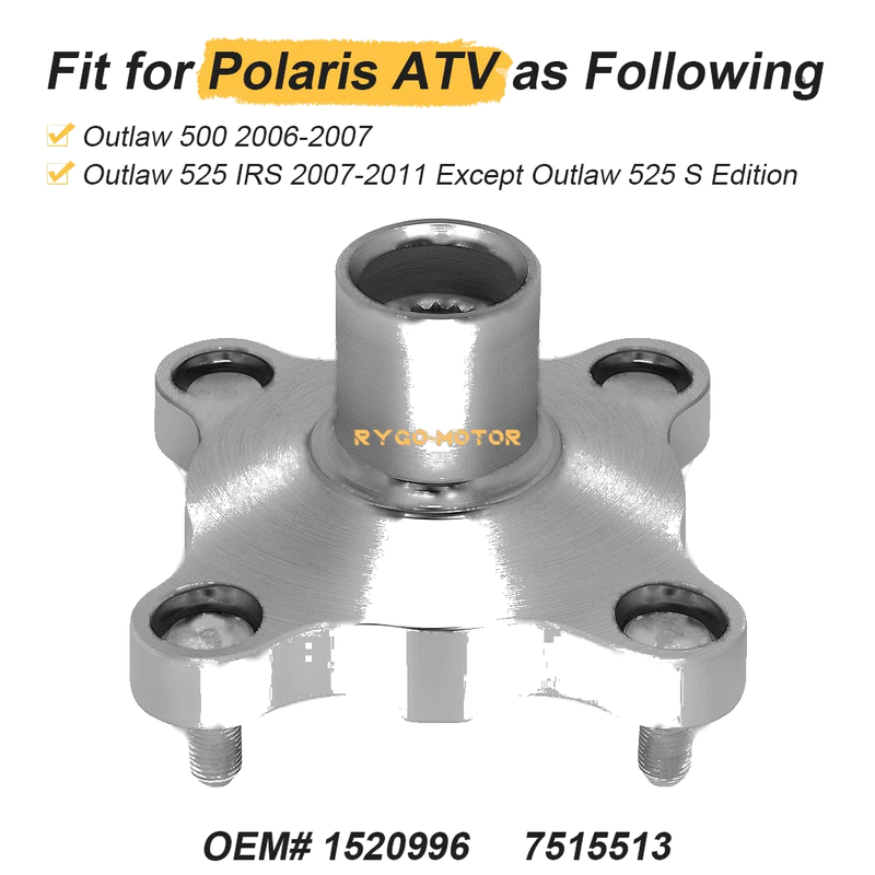 Polaris Outlaw 500 Outlaw 525 IRS Rear Wheel Hub W/Studs (2006–2011)