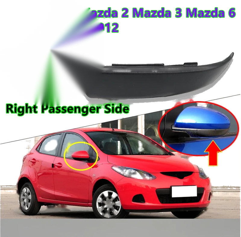 Mazda 2, 3, 6 Right Side Mirror Lower Cover Shell Cap (2008–2012)