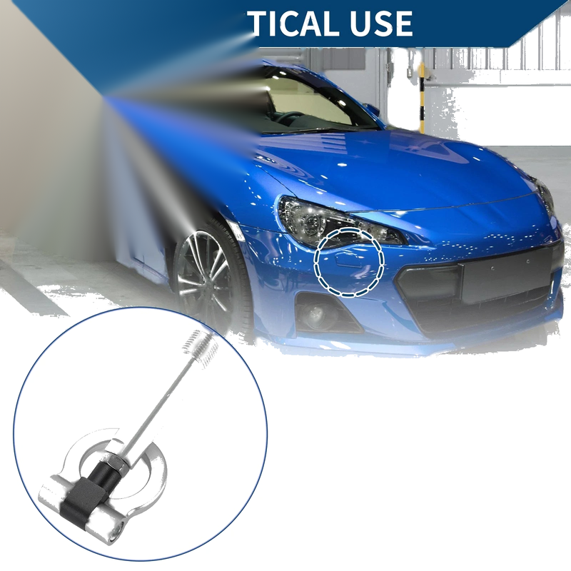 Toyota Yaris (2020-2023) - 23cm Metal Towing Hook Ring 1 x Silver Tow Hook