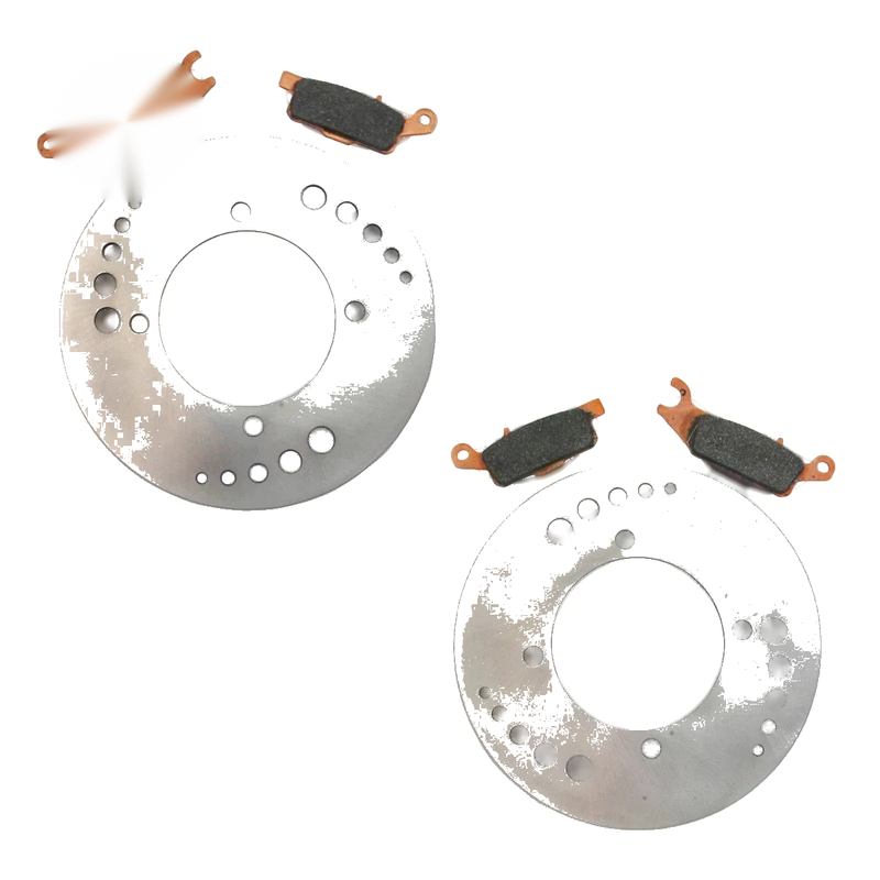 Yamaha Grizzly 700 2 x Front Disc Brake Rotors & Pads (2007–2023)
