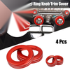 Chevrolet Camaro 4 x Red Aluminum Alloy Center Control Ring Knob Cover