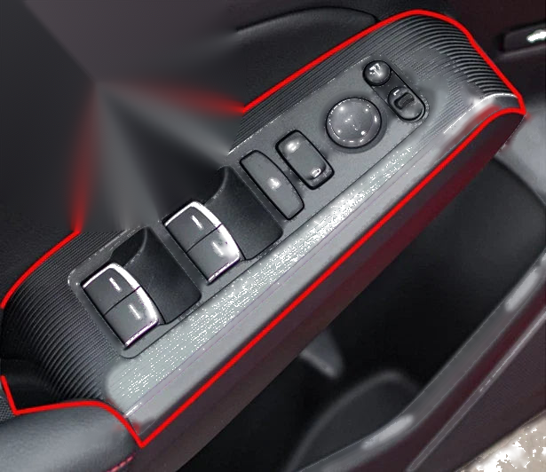 Honda Civic Door Window Lift 4x LHD Matte Silver Cover Trim (2022-2023)