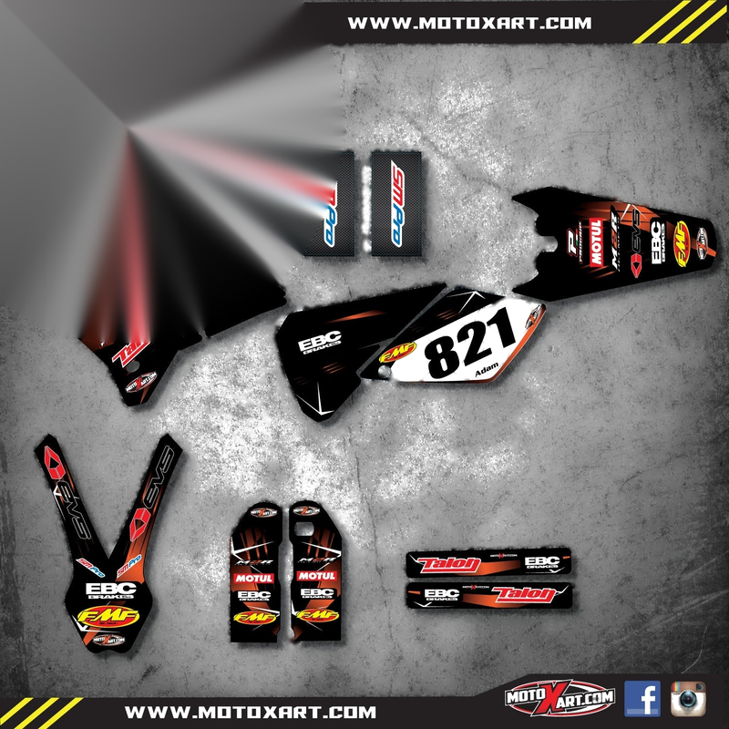 KTM SX SXF (2005-2006) - Barbed Style Custom Graphics Sticker Kit