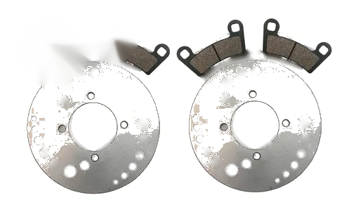 Polaris Outlaw 525 2 x Front Brake Rotors & Semi-Metallic Pads (2007–2011)