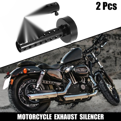 Universal Motorcycle Exhaust Silencer Muffler Pipe / 2 x 60mm /