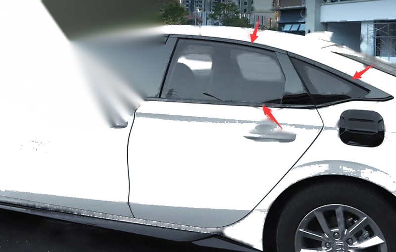 Honda Civic Sedan ABS Black Window Side Molding Cover Trim (2022-2023)