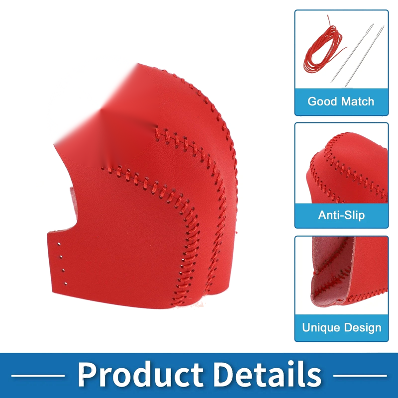 Toyota Camry Red Faux Leather Gear Shift Knob Cover (2018-2024)