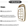Hyundai Elantra Sonata TPU White 4 x Button Remote Keyless Key Fob Cover