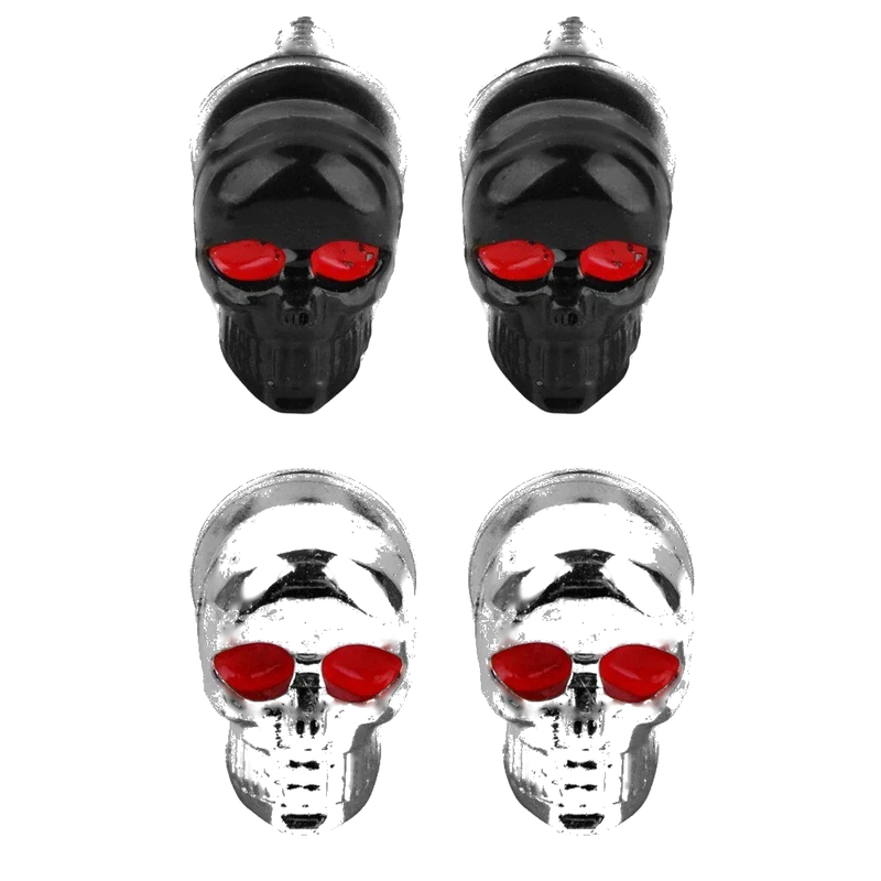 Harley Davidson Softail Black Skull License Plate Screws (2000-2017)