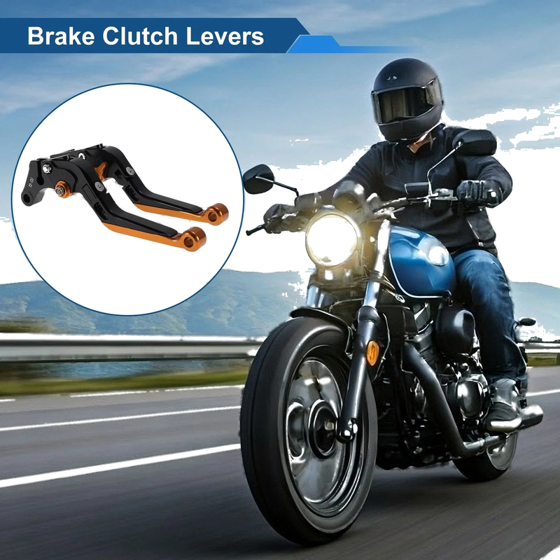 Suzuki GSXR150 (2017-2020) Black Orange Adjustable Brake Clutch Levers