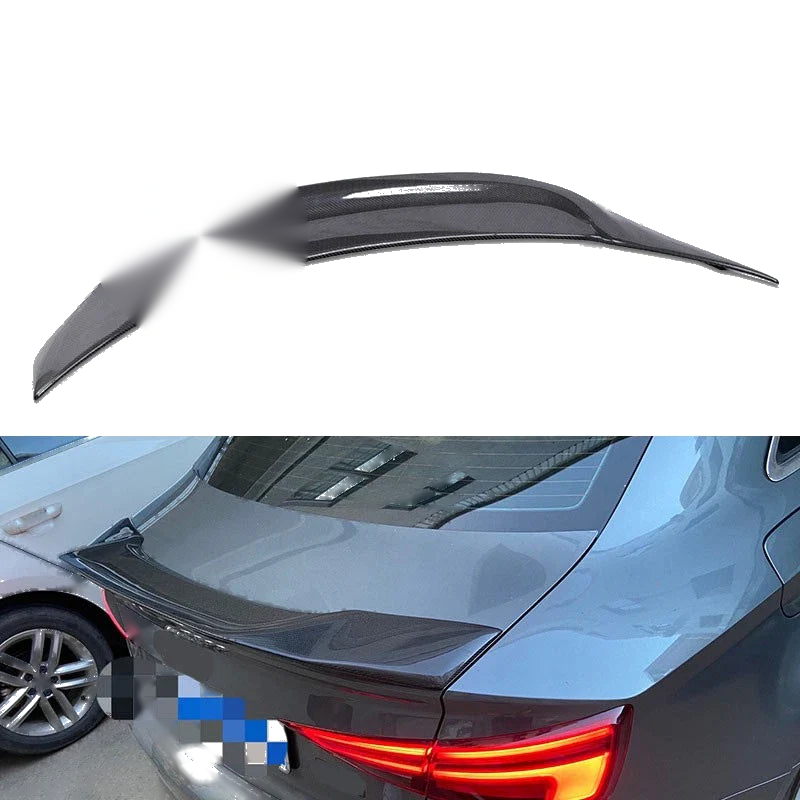 Audi A3 RS3 S3 2014-2020 Sedan Real Carbon Fiber Rear Spoiler Trunk Wing