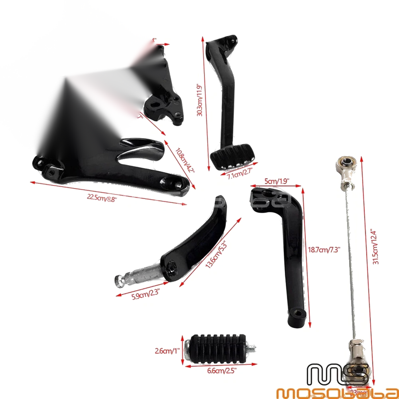 Harley Softail Black FootPeg Forward Controls Kit (2018-2023)