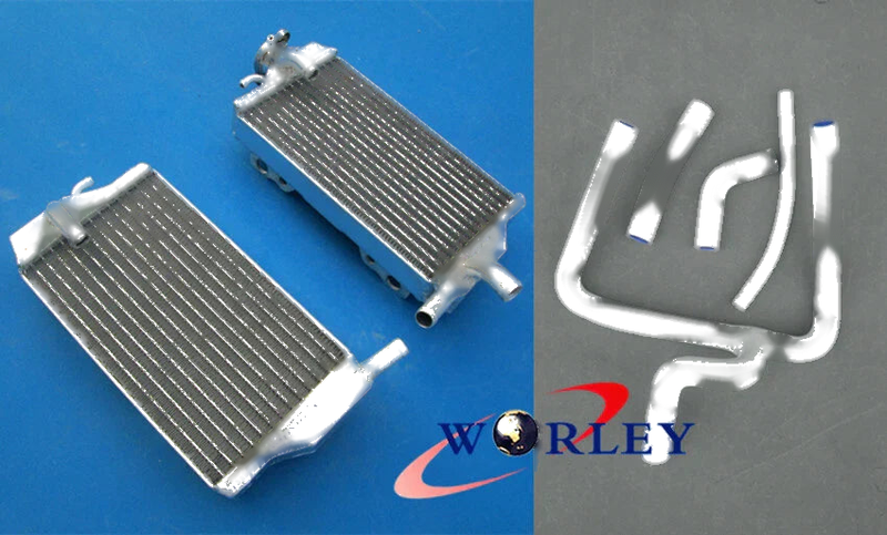 Honda CR250R Aluminum Radiator + Y Hose Kit Blue (2002-2004)
