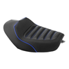 Harley Sportster XL883 1200 Black Blue Front Solo Driver Seat (2010-2022)
