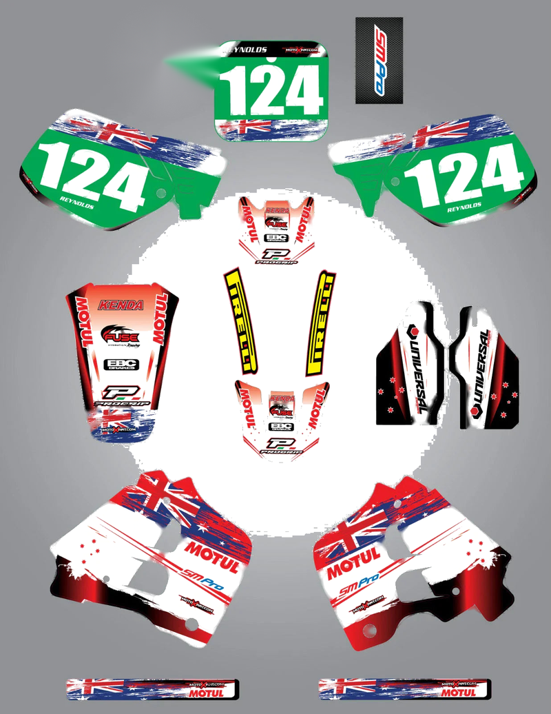 Honda CR 125 (1991-1992) Stickers Custom Graphic Kit - AUSSIE PRIDE