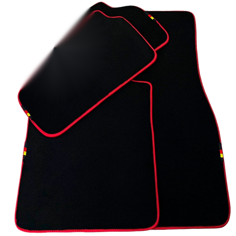 BMW 5 Series M5 F90 (2018-2024) Red Trim AutoWin Black Floor Mats