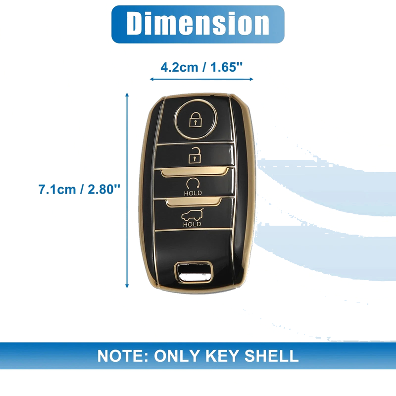 Kia Forte Koup, Niro TPU Smart Key Fob Case Cover (2014-2022)