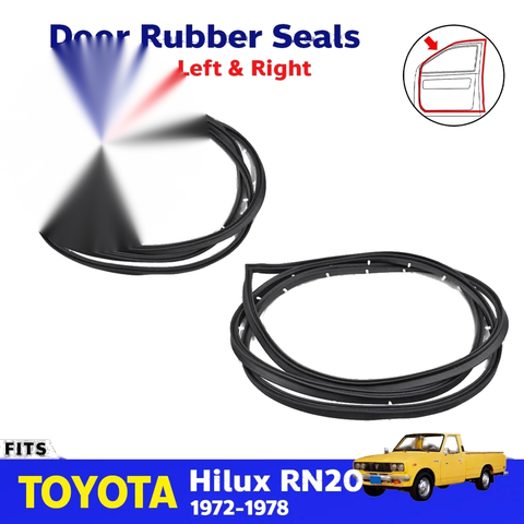 Weatherstrip Rubber Door Seal LH+RH Fits Toyota Hilux RN20 RN25 2D Pickup 1972-7