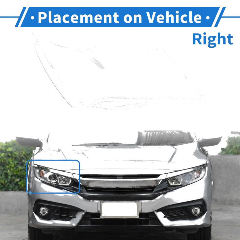 Honda Acura Car Front Right Headlight Lens Cover (2007-2013)