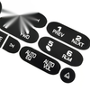 Cadillac Isuzu Black Radio Button Repair Decal Sticker (2002-2006)